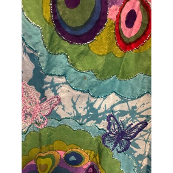 Desigual Whimsical Butterfly Spaghetti Strap Sundress Size 42/L - Picture 3 of 6